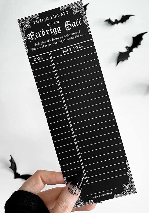 Haunted [Gothic] | LIBRARY CARD BOOKMARK