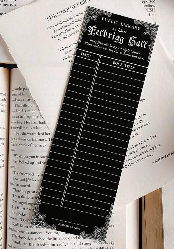 Haunted [Gothic] | LIBRARY CARD BOOKMARK