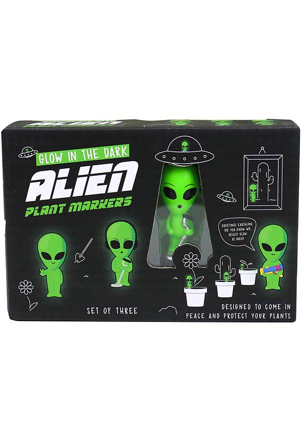 Aliens Glow In The Dark | MINI PLANT MARKERS