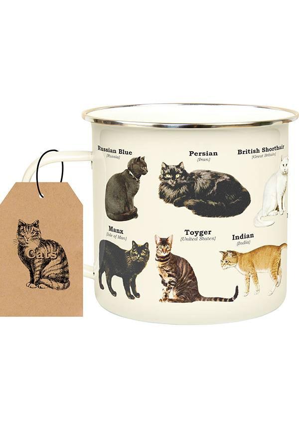 Cats | ENAMEL MUG - Beserk - all, animal, cat, cats, christmas gift, christmas gifts, clickfrenzy15-2023, cup, cute animals, discountapp, fp, gift, gift idea, gift ideas, gifts, home, homeware, homewares, jul22, kitchen, mug, R140722, williamvalentine, winter, winter homewares, WV106960