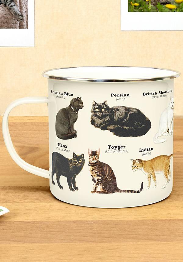 Cats | ENAMEL MUG - Beserk - all, animal, cat, cats, christmas gift, christmas gifts, clickfrenzy15-2023, cup, cute animals, discountapp, fp, gift, gift idea, gift ideas, gifts, home, homeware, homewares, jul22, kitchen, mug, R140722, williamvalentine, winter, winter homewares, WV106960