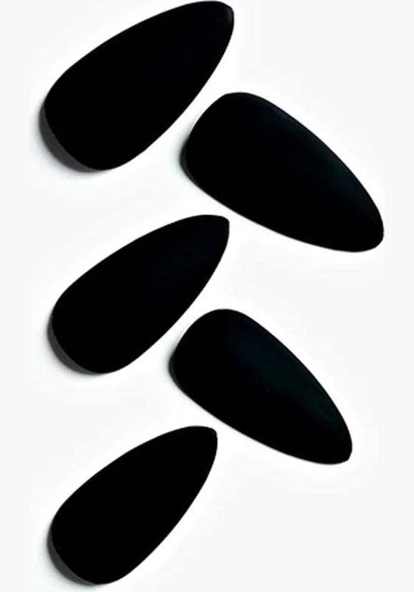 Goth Black | PRESS ON NAILS - Beserk - accessories, all, almond shape, black, clickfrenzy15-2023, cosmetics, discountapp, fake nails, false nails, fp, GL15082022, googleshopping, goth, gothic accessories, halloween nail, halloween nails, ladies accessories, matte, nail, nail accessories, nail art, nail artist, nails, press on, R180922, sep22, Sept, witch, witchy