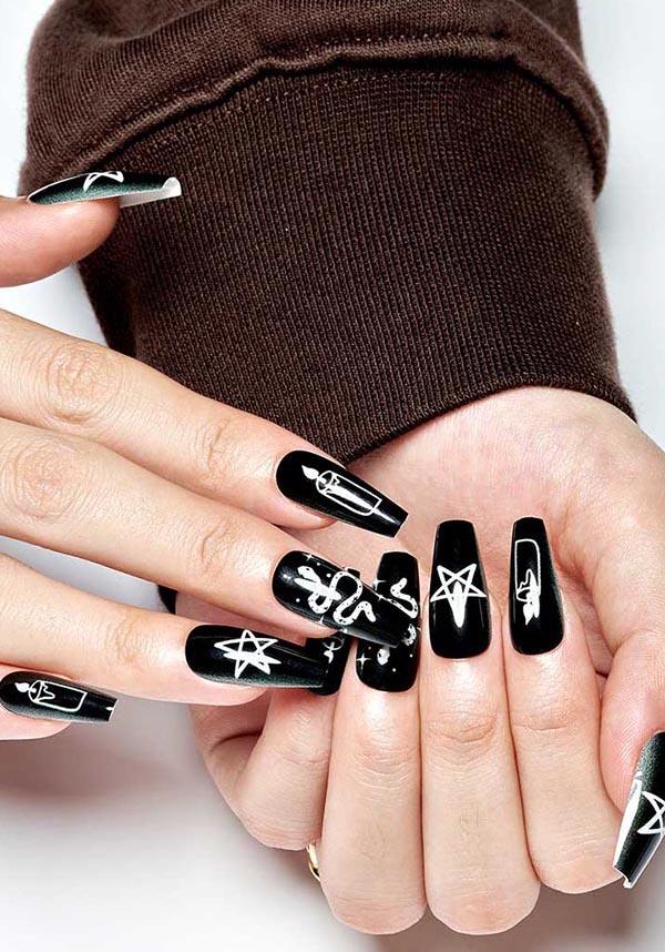 Prophet | PRESS ON NAILS - Beserk - all, black, clickfrenzy15-2023, cosmetics, discountapp, fake nails, false nails, fp, GL240522, goth, gothic, gothic accessories, halloween nail, halloween nails, jun22, nail, nail accessories, nail art, nail artist, nails, pentagram, press on, R230622, snake, witch, witchy
