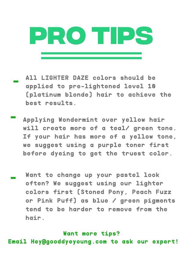 Wondermint [Lighter Daze] | HAIR COLOUR* - Beserk - 420sale, all, bright green, clickfrenzy15-2023, colour:green, cosmetics, cpgstinc, discountapp, dye, dyes, feb23clearance-gdy20, GD023801, GDY-GWP, good dye young, gooddyeyoung, green, hair, hair color, hair colour, hair colours, hair dye, hair dyes, hair products, labelvegan, light green, mint green, mysterypack2023, R010921, sale, sep21, vegan