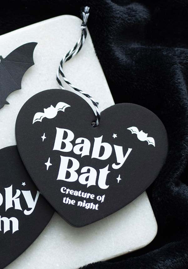 Baby Bat Hanging Heart | SIGN