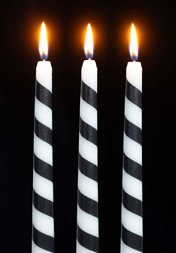 Black Candy Cane | TAPER CANDLES