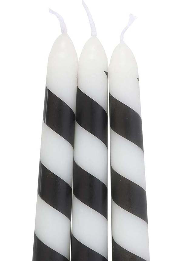 Black Candy Cane | TAPER CANDLES