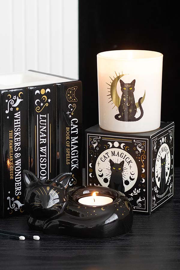 Black Cat Book Of Spells | OIL BURNER AND WAX WARMER
