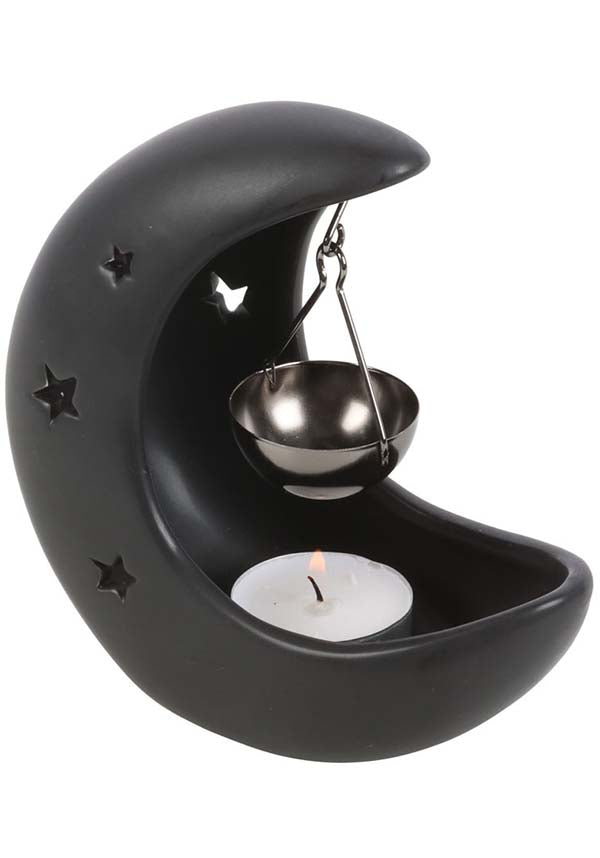 GOTHIC GIFTS Black Crescent Moon | HANGING OIL BURNER - Detail 2