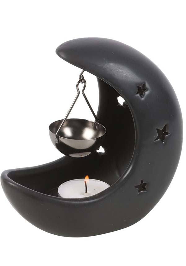 GOTHIC GIFTS Black Crescent Moon | HANGING OIL BURNER - Detail 3