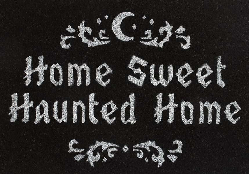 Home Sweet Haunted Home [Black] | DOORMAT