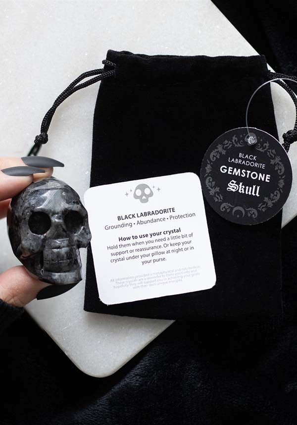 Black Labradorite | CRYSTAL SKULL*