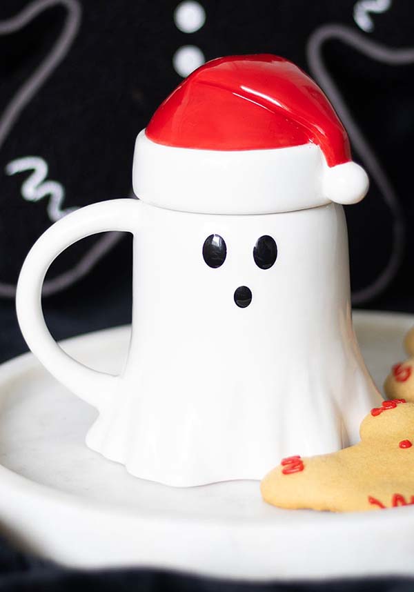 Ghost Shaped [With Santa Hat Lid] | MUG