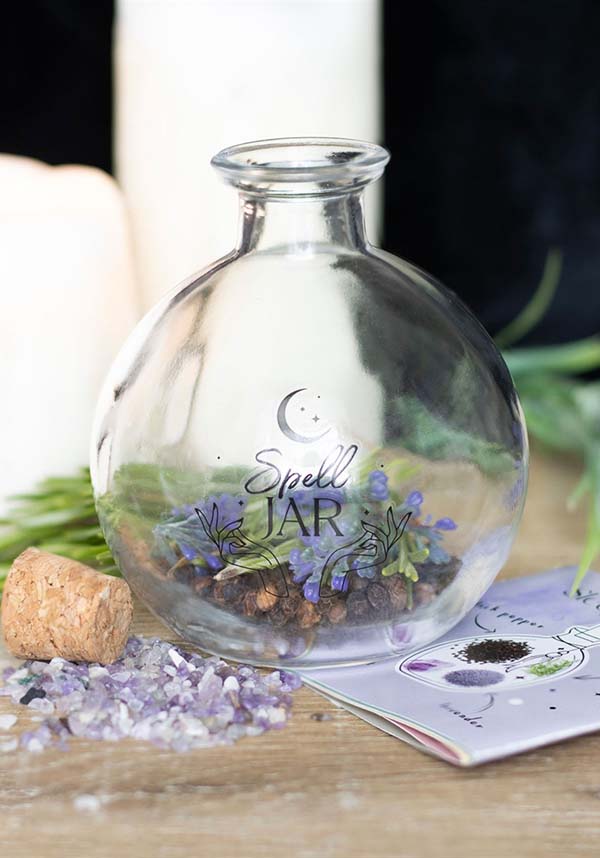 GOTHIC GIFTS Glass | SPELL JAR [With Recipe Book] - Front