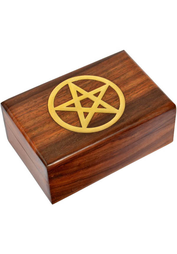 Gold Pentagram | WOODEN TRINKET BOX