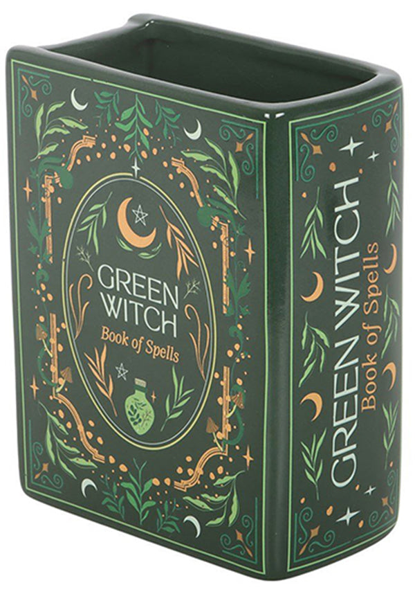 GOTHIC GIFTS Green Witch | BOOK VASE - Detail 3