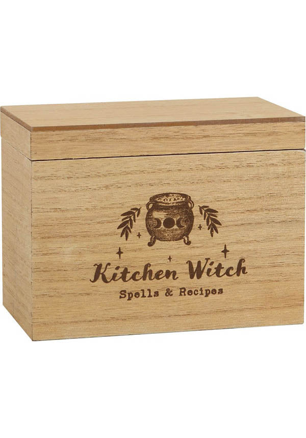 Kitchen Witch | WOODEN RECIPE BOX