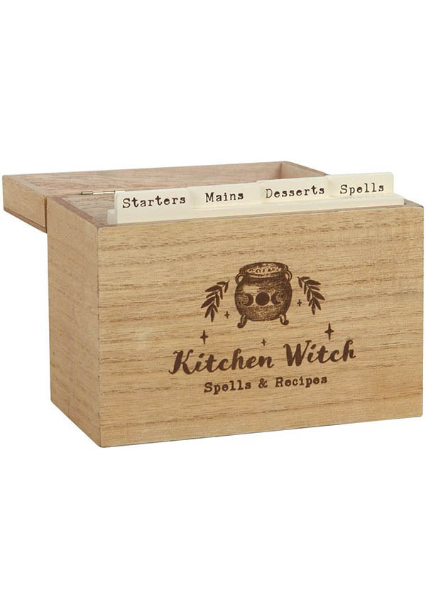 Kitchen Witch | WOODEN RECIPE BOX