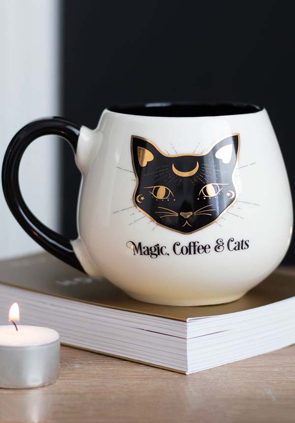 Magic, Coffee &amp; Cats | ROUNDED MUG