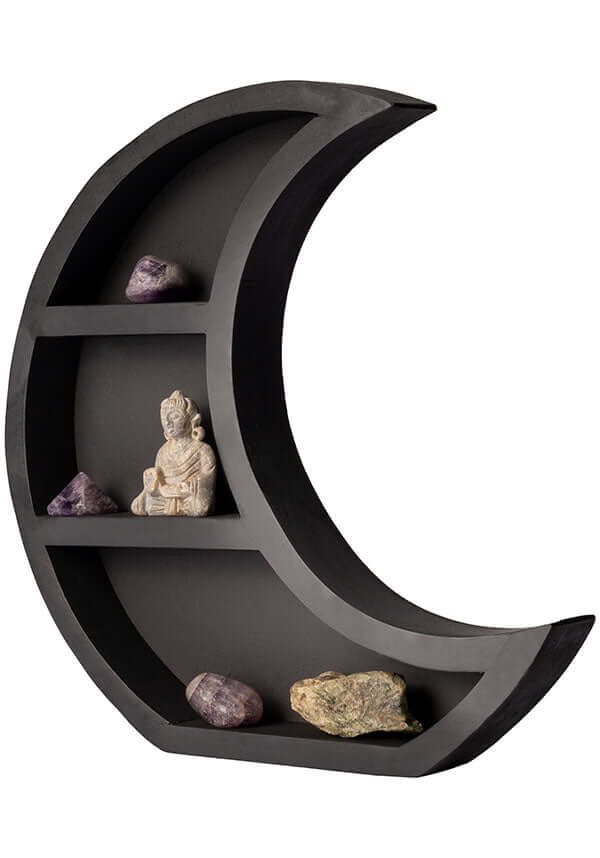 Moon Crescent [Large] Wooden | WALL SHELF