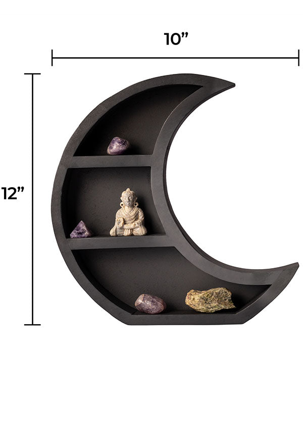 Moon Crescent [Large] Wooden | WALL SHELF