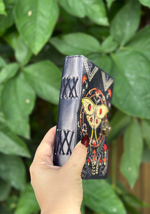 GOTHIC GIFTS Mushroom Moth | LEATHER JOURNAL - Detail 2