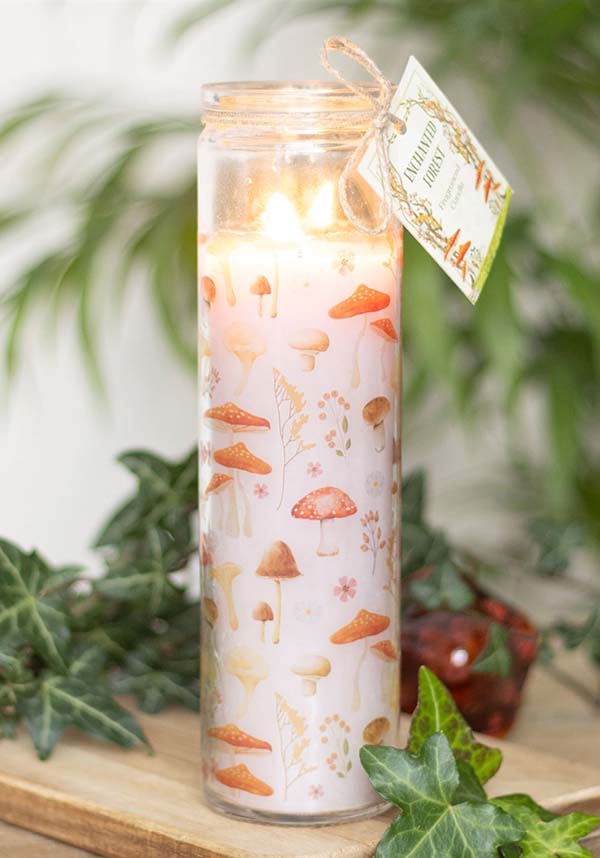 Mushroom Print Enchanted Forest | TUBE CANDLE