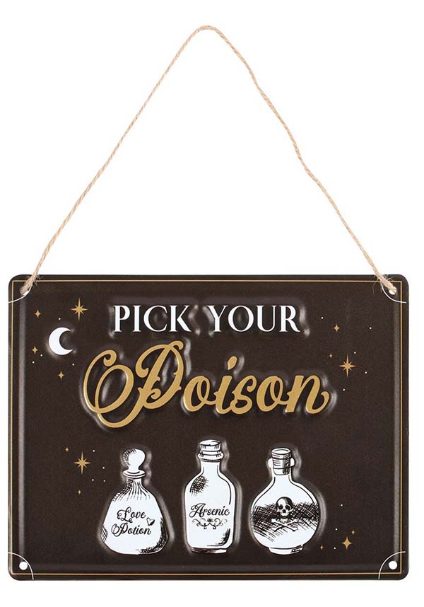 Pick Your Poison | HANGING SIGN