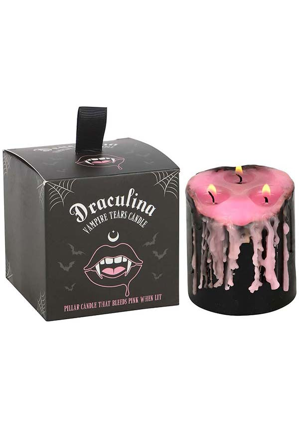 Pink Vampire Tears [Small] | PILLAR CANDLE