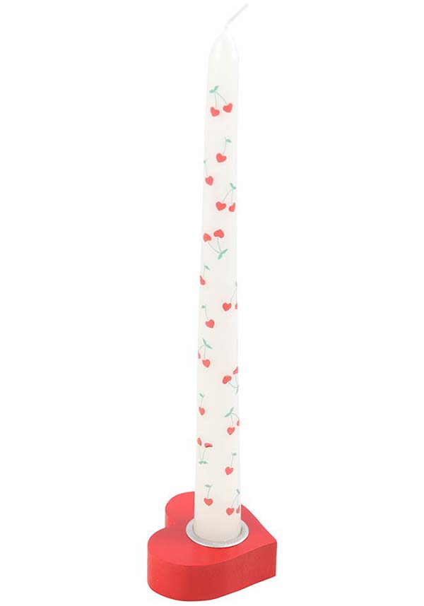 Red Heart Taper | CANDLE HOLDER*