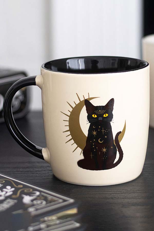 Sitting Magick Black Cat | MUG