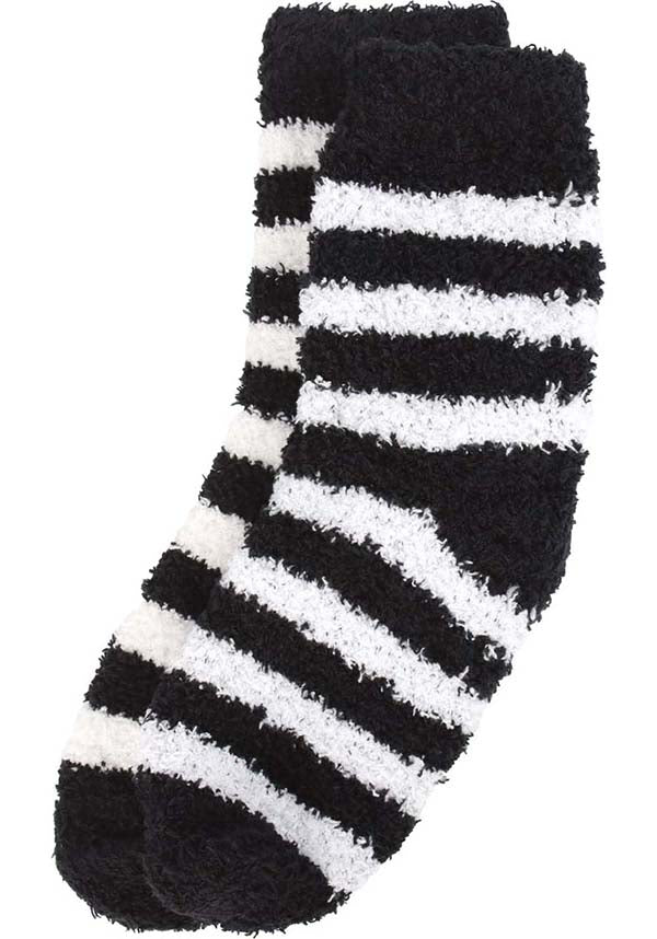 Striped [White/Black] | SOCKS [COFFIN GIFT BOX]