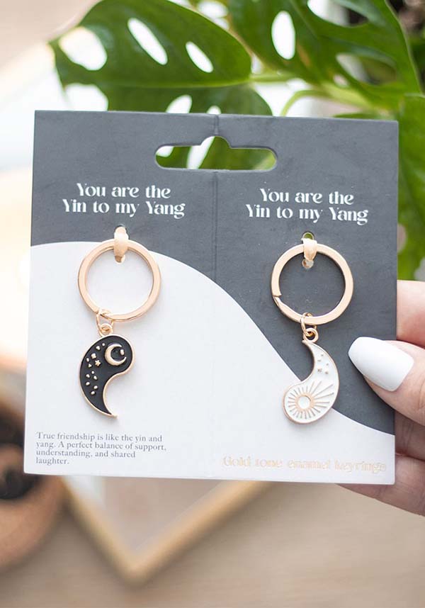GOTHIC GIFTS Yin Yang Best Friend | KEYRINGS - Front
