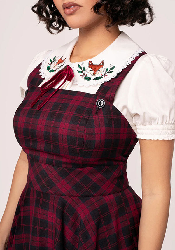 Carmina [Burgundy] | PINAFORE DRESS