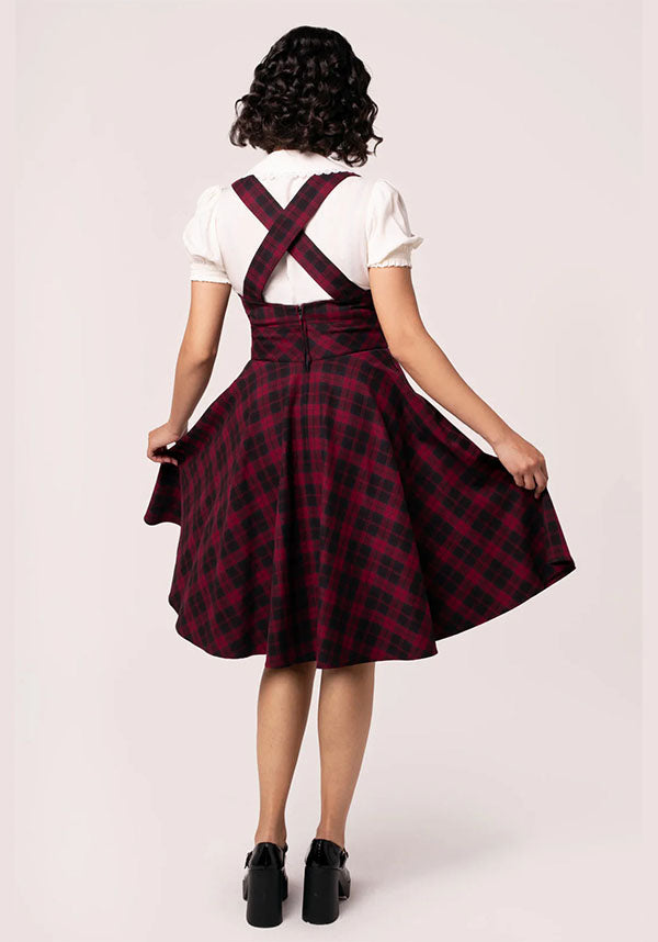 Carmina [Burgundy] | PINAFORE DRESS