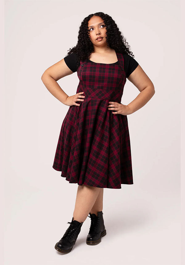 Carmina [Burgundy] | PINAFORE DRESS
