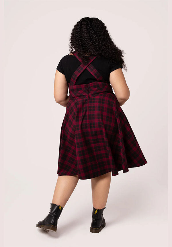 Carmina [Burgundy] | PINAFORE DRESS