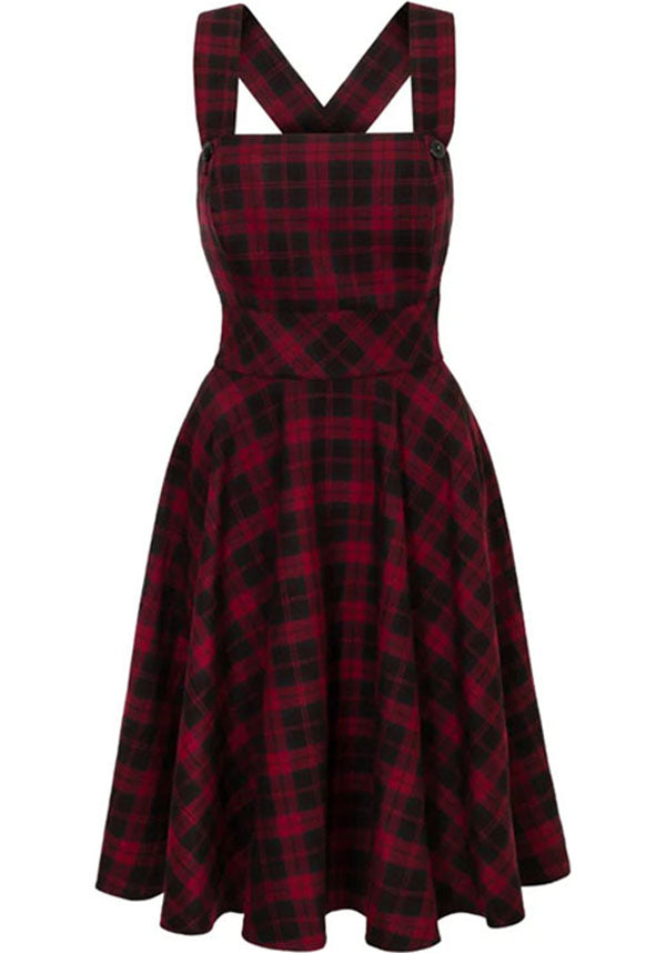 Carmina [Burgundy] | PINAFORE DRESS