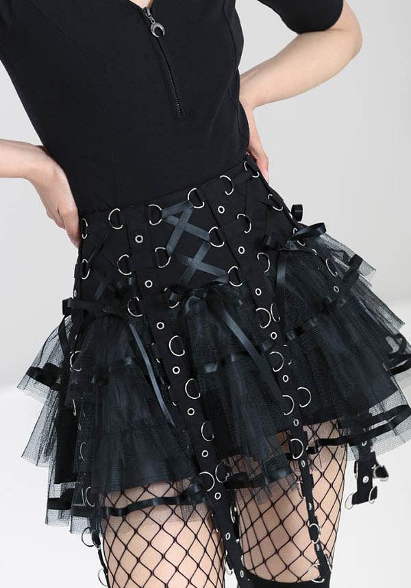 Chai [Black] | MINI SKIRT - Beserk - all, all clothing, all ladies, all ladies clothing, black, clickfrenzy15-2023, clothing, dec21, discountapp, edgy, emo, fp, goth, gothic, HB14000001501, hell bunny, ladies, ladies clothing, ladies skirt, mini skirt, plus, plus size, popsoda, punk, R121221, scene, short skirt, skirt, womens skirt