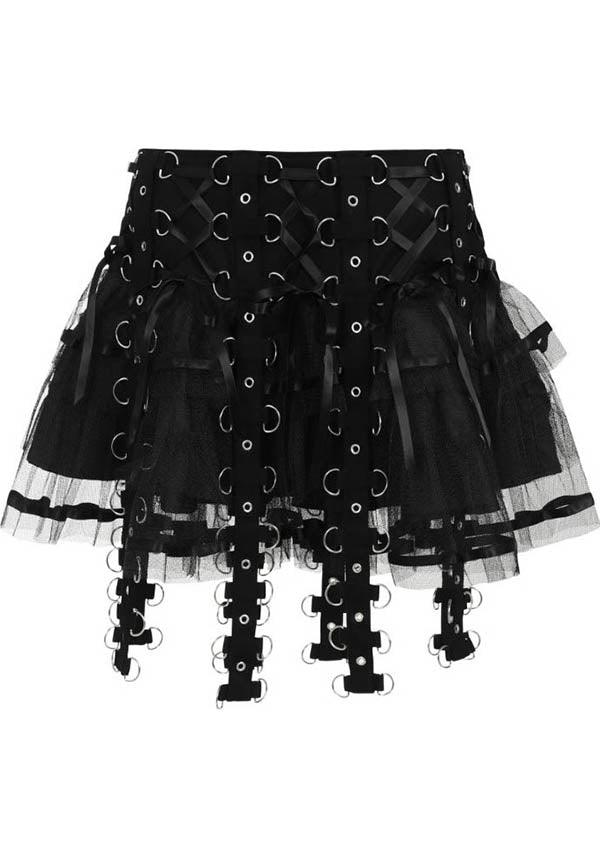Chai [Black] | MINI SKIRT - Beserk - all, all clothing, all ladies, all ladies clothing, black, clickfrenzy15-2023, clothing, dec21, discountapp, edgy, emo, fp, goth, gothic, HB14000001501, hell bunny, ladies, ladies clothing, ladies skirt, mini skirt, plus, plus size, popsoda, punk, R121221, scene, short skirt, skirt, womens skirt