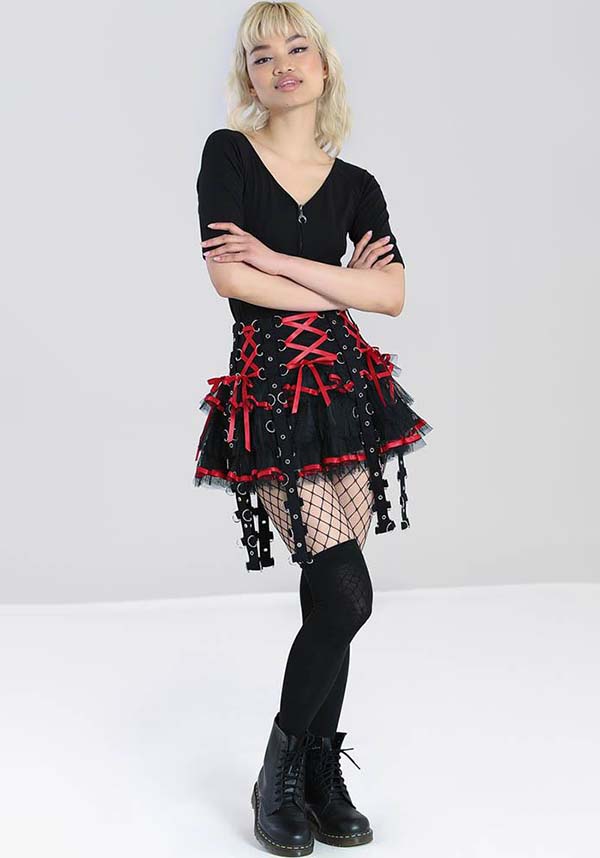 Chai [Black/Red] | MINI SKIRT