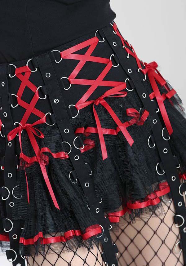 Chai [Black/Red] | MINI SKIRT