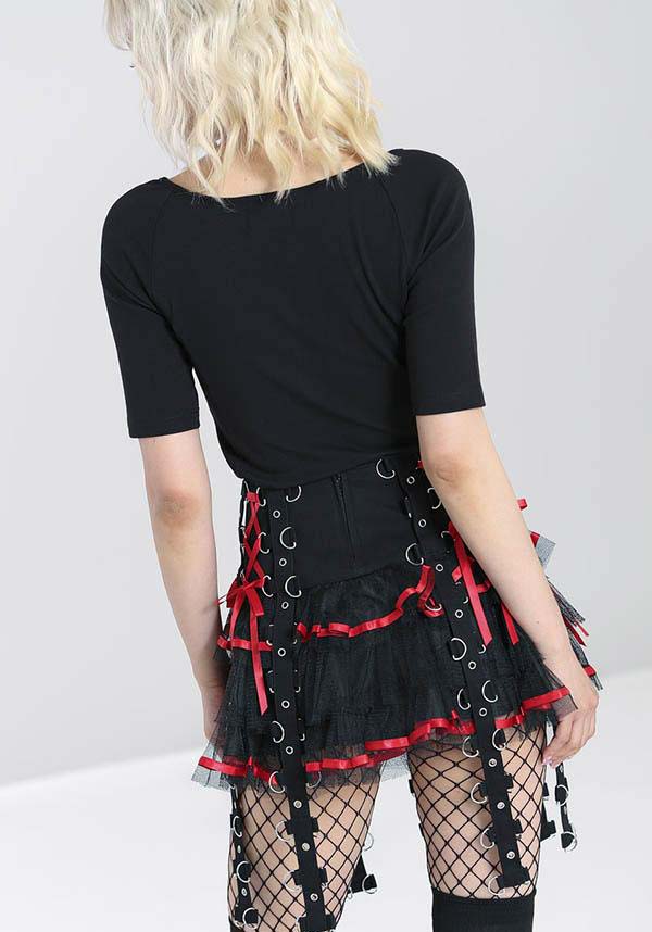 Chai [Black/Red] | MINI SKIRT