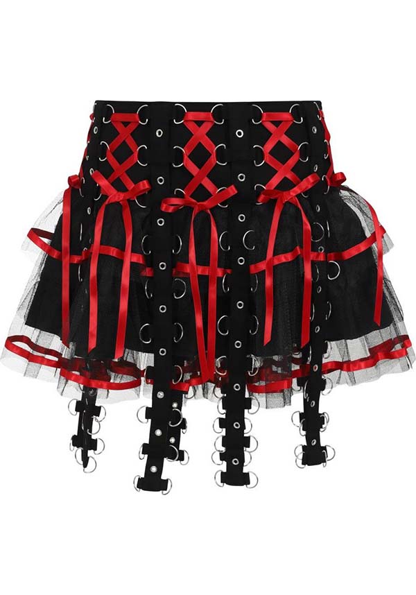 Chai [Black/Red] | MINI SKIRT