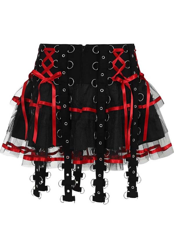 Chai [Black/Red] | MINI SKIRT