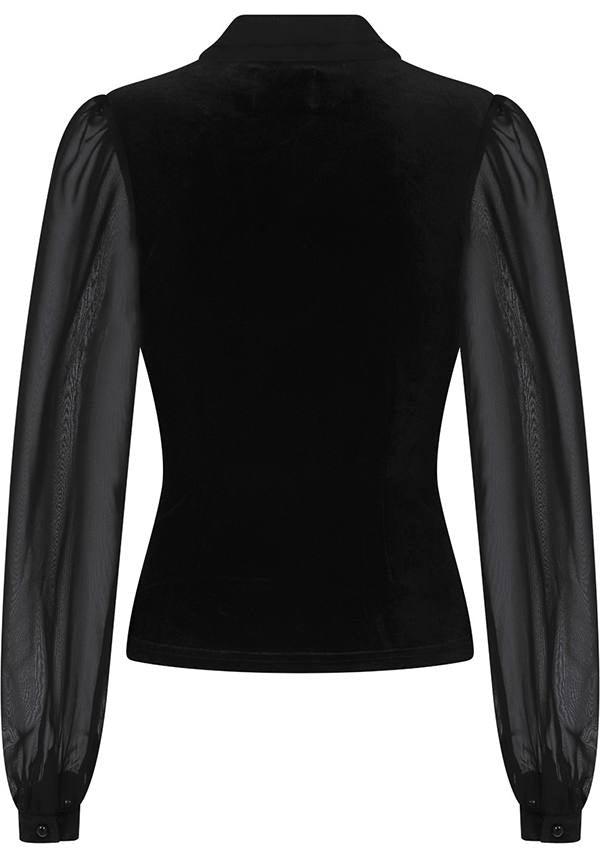Gabriella | TOP - Beserk - all, all clothing, all ladies, all ladies clothing, black, blouse, bow, christmas clothing, clickfrenzy15-2023, clothing, discountapp, edgy, fp, gothic, hell bunny, jan20, ladies, ladies clothing, lolita, long sleeve top, office, office clothing, plus size, top, tops, tshirts and tops, winter, winter clothing