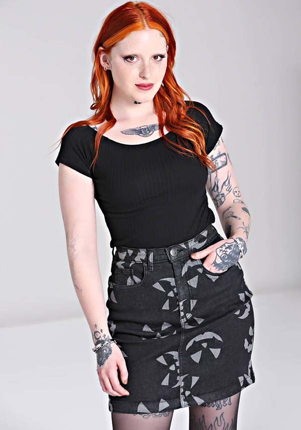 Jack-O-Lantern [Black] | SKIRT**