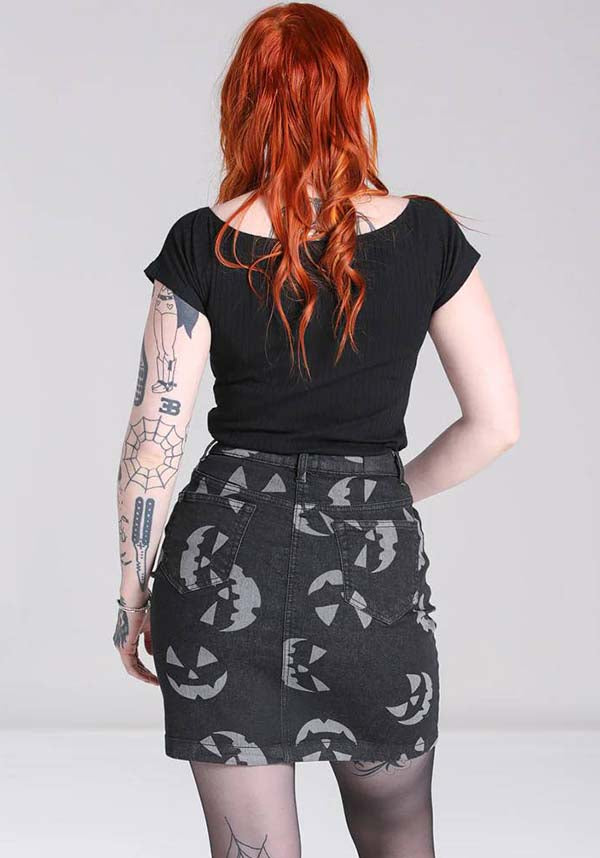 Jack-O-Lantern [Black] | SKIRT**