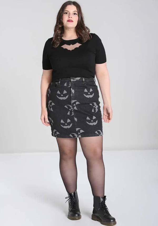 Jack-O-Lantern [Black] | SKIRT**