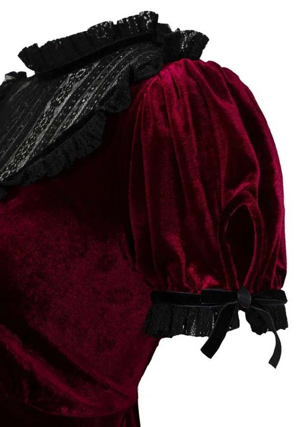 hell bunny burgundy dress Prudence Dress